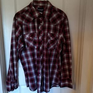 Wrangler Western/ pearl snap rodeo shirt